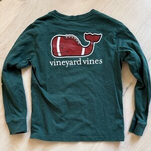GUC SZ 6 VINEYARD VINES GREEN LONG SLEEVE FOOTBALL TSHIRT